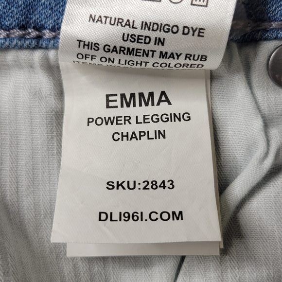 DL1961 Emma Power Legging Jeans Size 31 33X29 Blue Skinny Smart Denim New - Picture 10 of 16